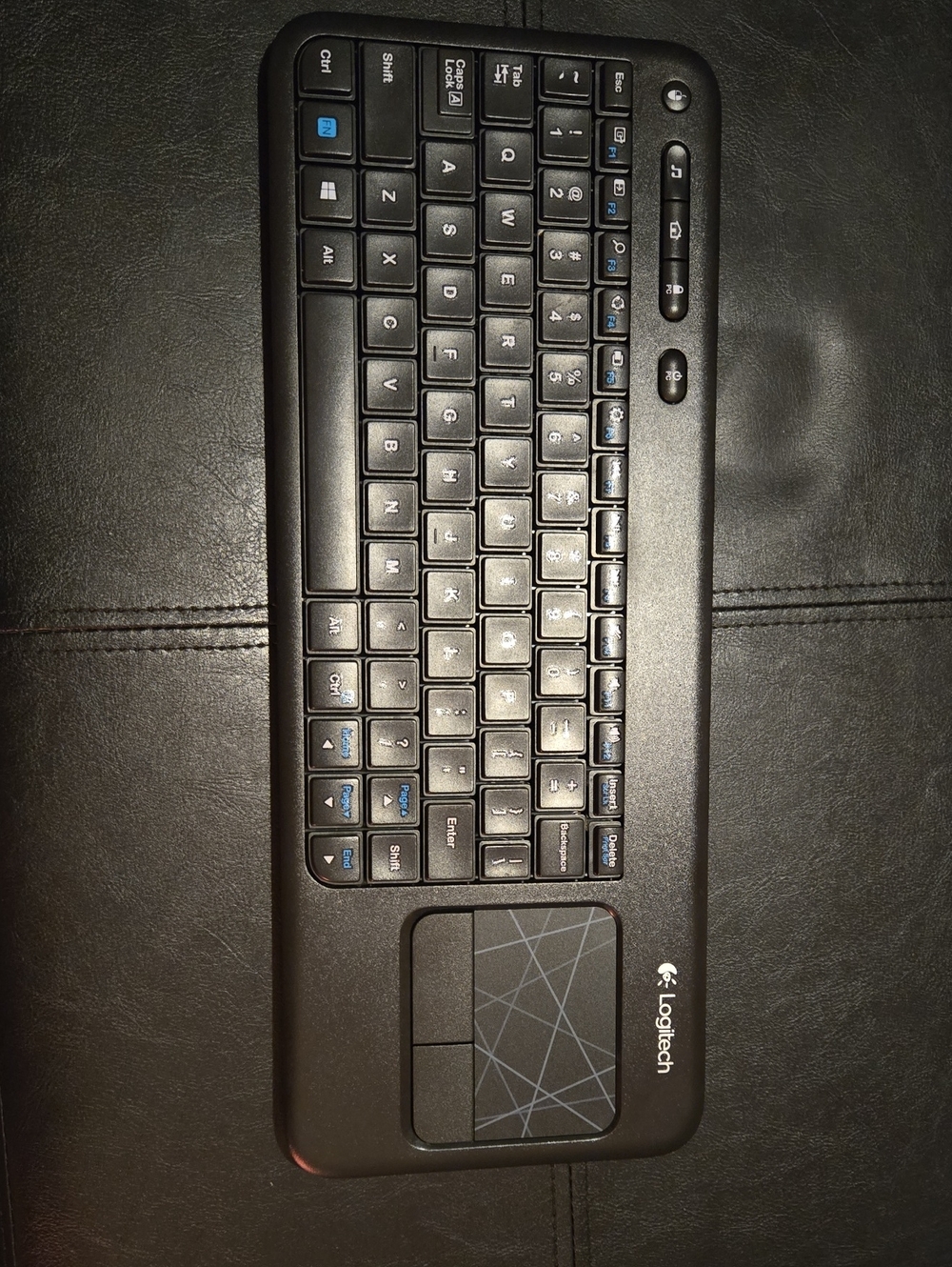 Logitech Black Wireless Compact Keyboard with Integrated Touchpad